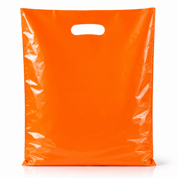Plastic Carrier Bags – Eco Friendly – Orange Carrier Bag